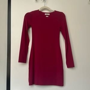 Aritzia Babaton Contour Crew Longsleeve Mini Dress